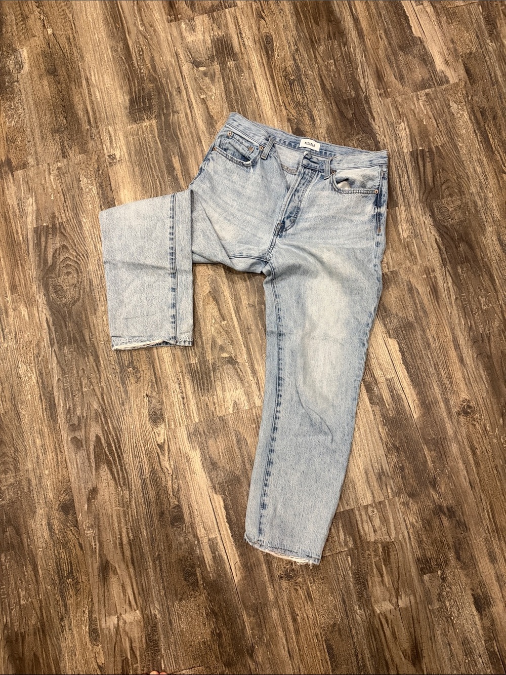 pistola Light Wash Straight Leg Jeans